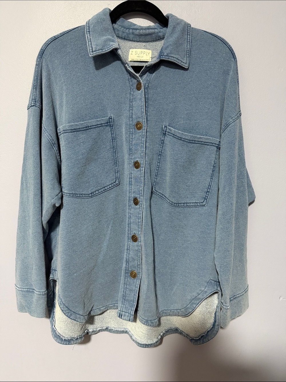 Z Supply Light Blue Relaxed Button-Front Jean Jacket